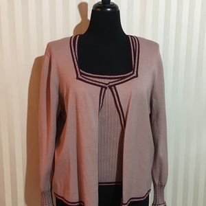 Jones Wear Sweater Cardigan Set XL